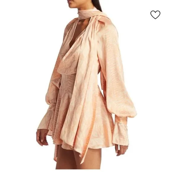 Acler Blush  snake print Mini Dress, US6 - Picture 4 of 16